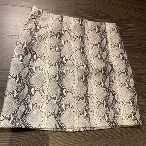 Akira Snakeskin Leather Mini Skirt